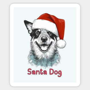 Santa Dog - Australian Cattle Dog Sticker